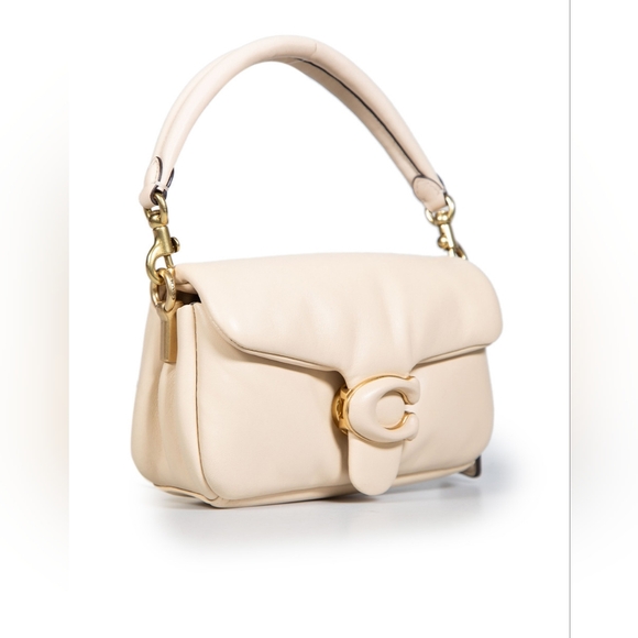 Coach Handbags - Coach Beige Leather Pillow Tabby Shoulder Bag mini